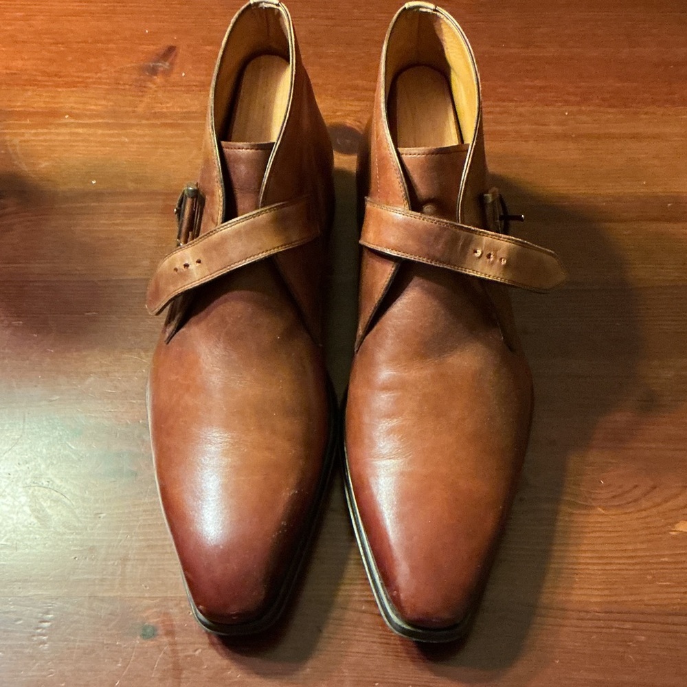 Magnanni Brown Leather Chukka Boots